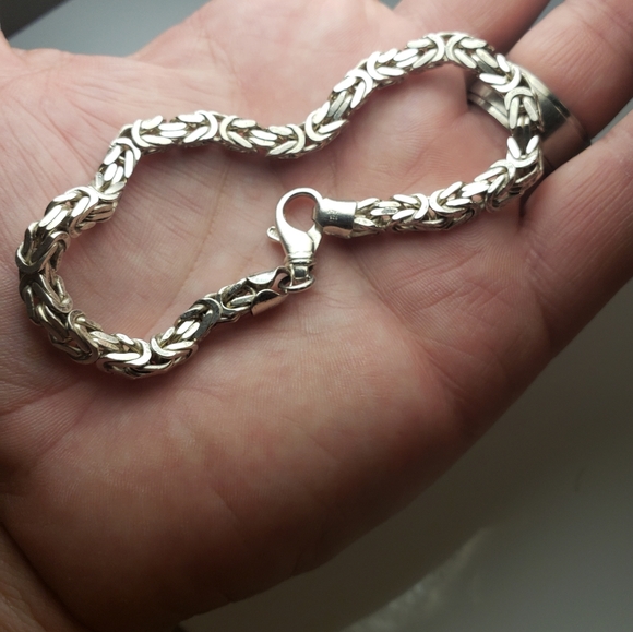 925 Sterling silver double rope bracelet - Picture 3 of 5